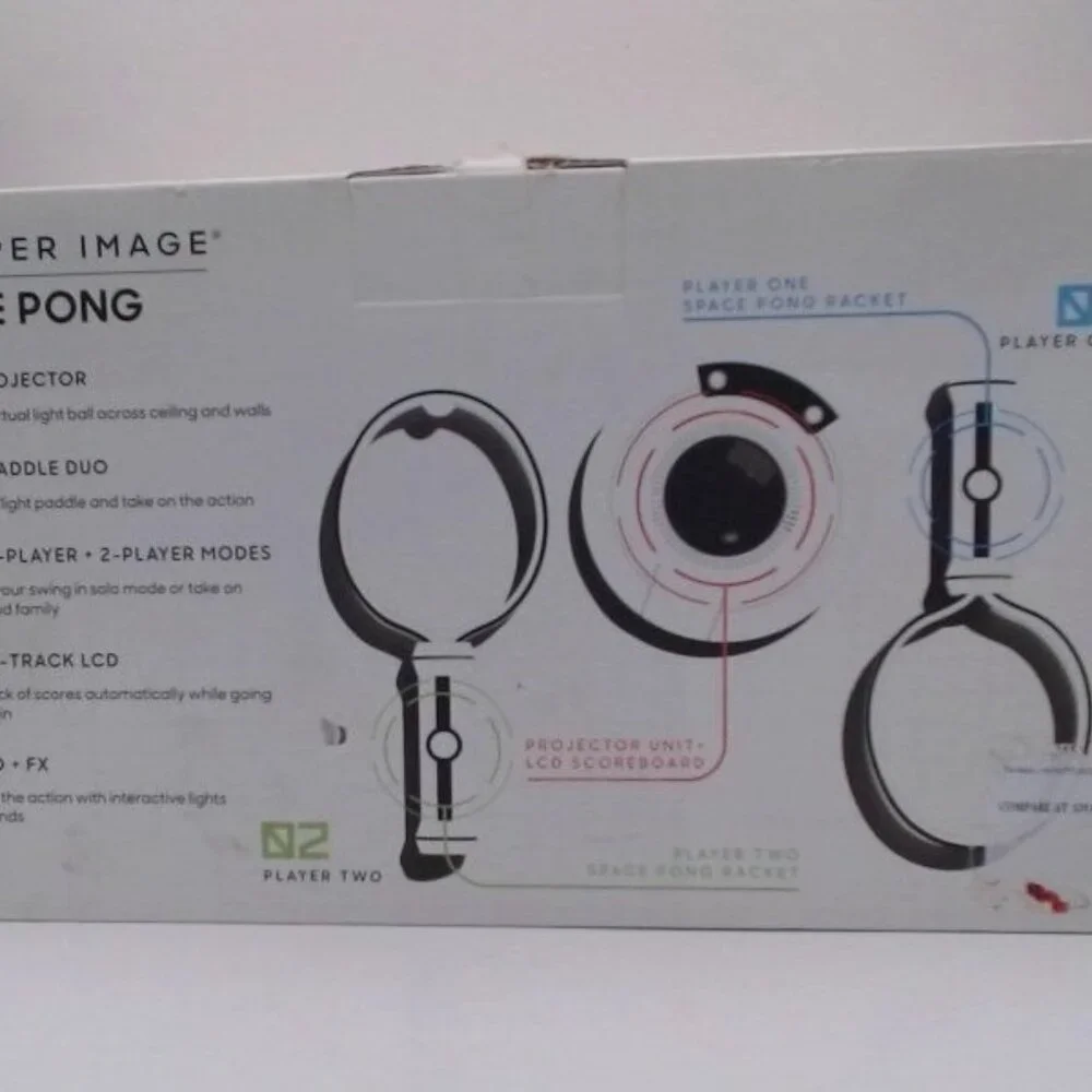 Sharper Image Space Pong‎ Interactive Light Projector Game 1–2 Player